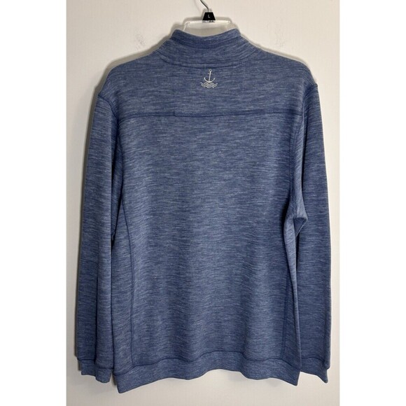 ANCHOR BOYS All Time Mens 1/4 Zip Pullover Medium Heather Blue Long Sleeve Golf - Picture 3 of 13